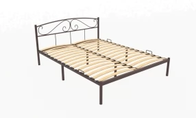 Кровать Верона Металл, 120х190 мм, Коричневый муар, Коричневый муар
