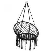 Гамак-кресло подвесное плетёное 60х80 см, цвет чёрный