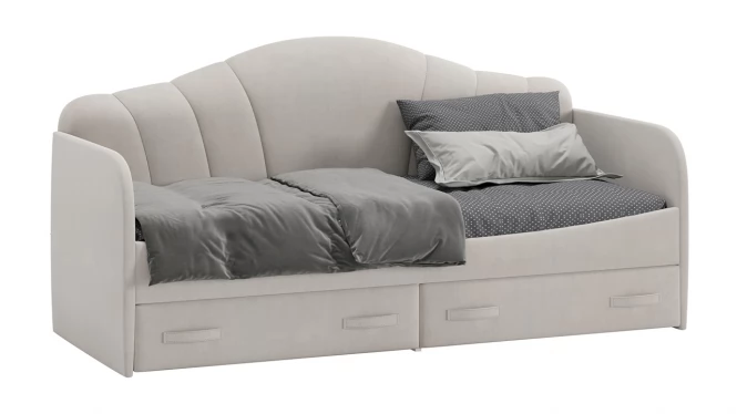 Кровать с мягкой спинкой и ящиками «Сабрина» (900)